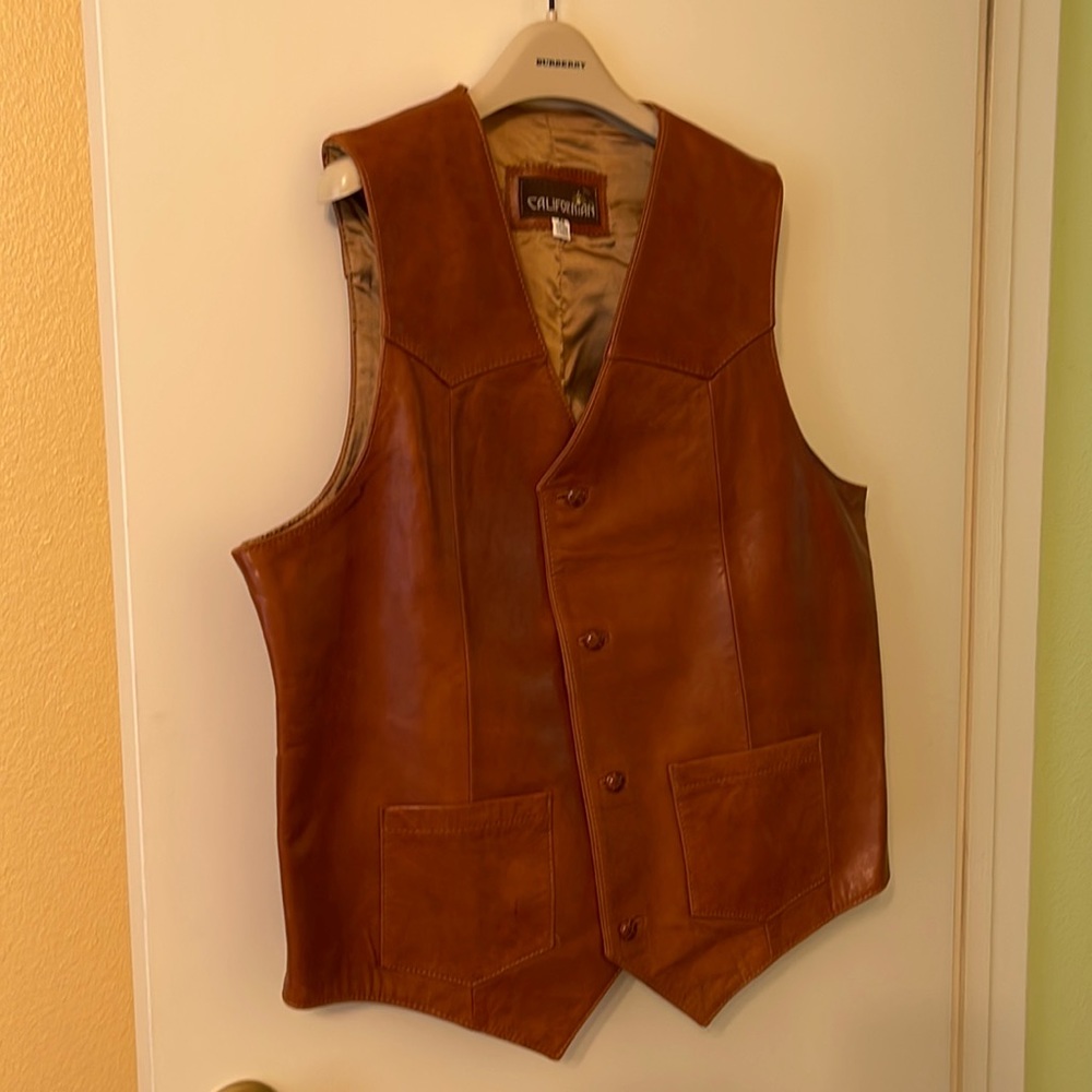Vintage Western Leather Vest